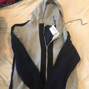 Grey zip up hoodie